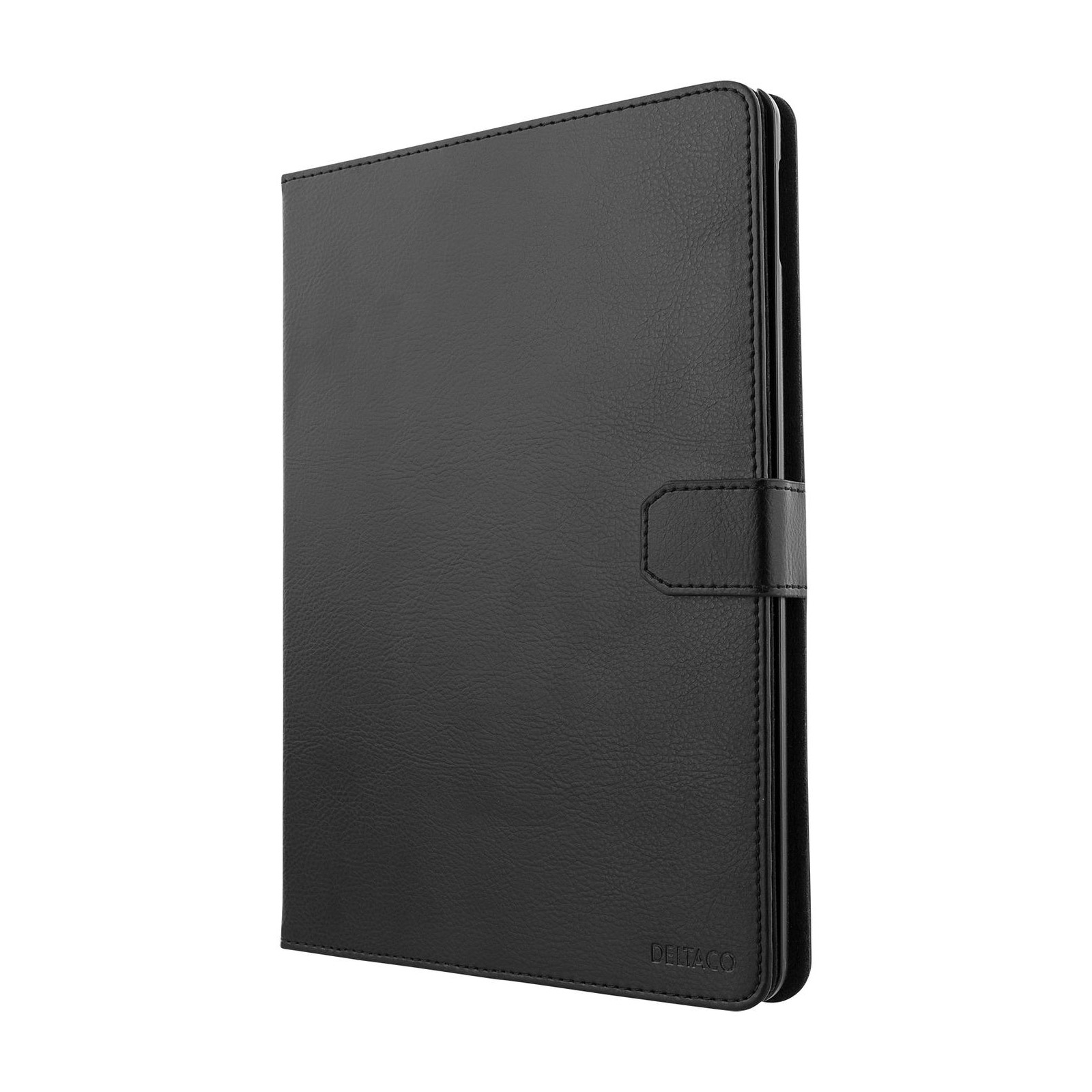 DELTACO 53644922 Cover Leder, für Flip Apple Tablethülle schwarz