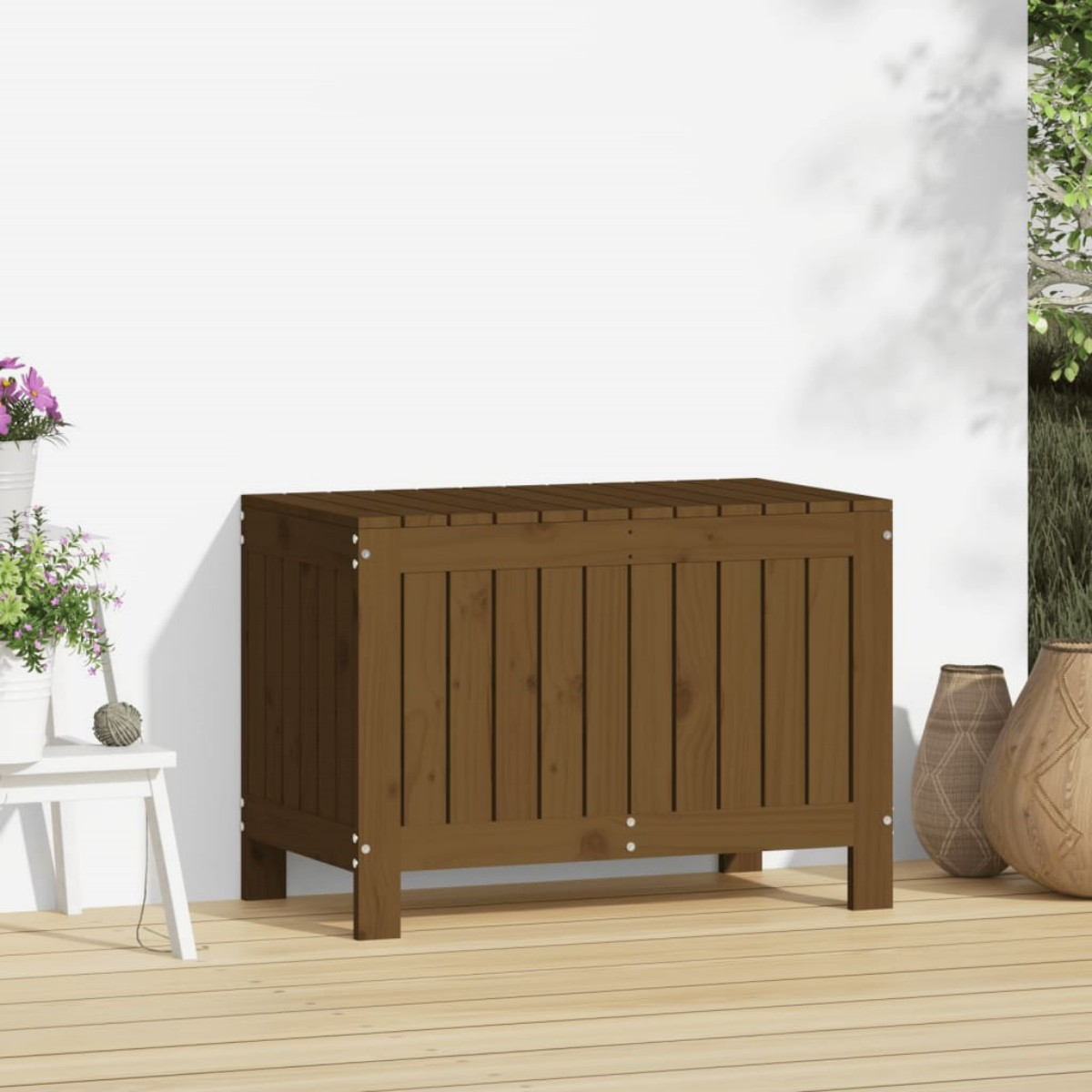 DOTMALL xl-823825 Aufbewahrungsbox Honigbraun für den Garten