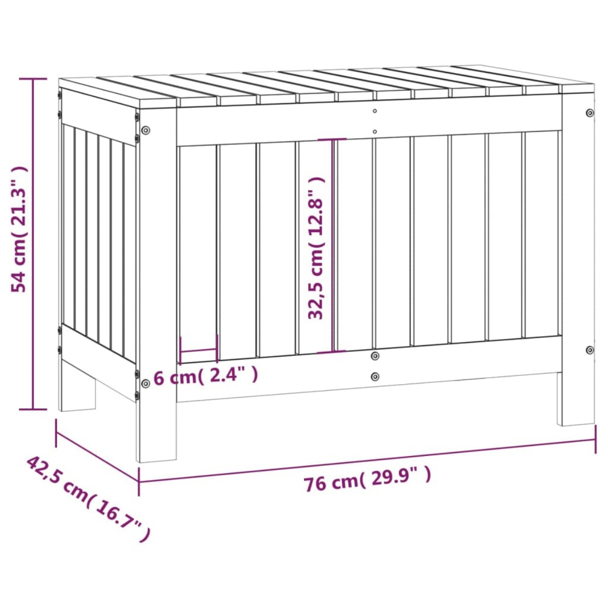 DOTMALL xl-823825 Aufbewahrungsbox Honigbraun für den Garten