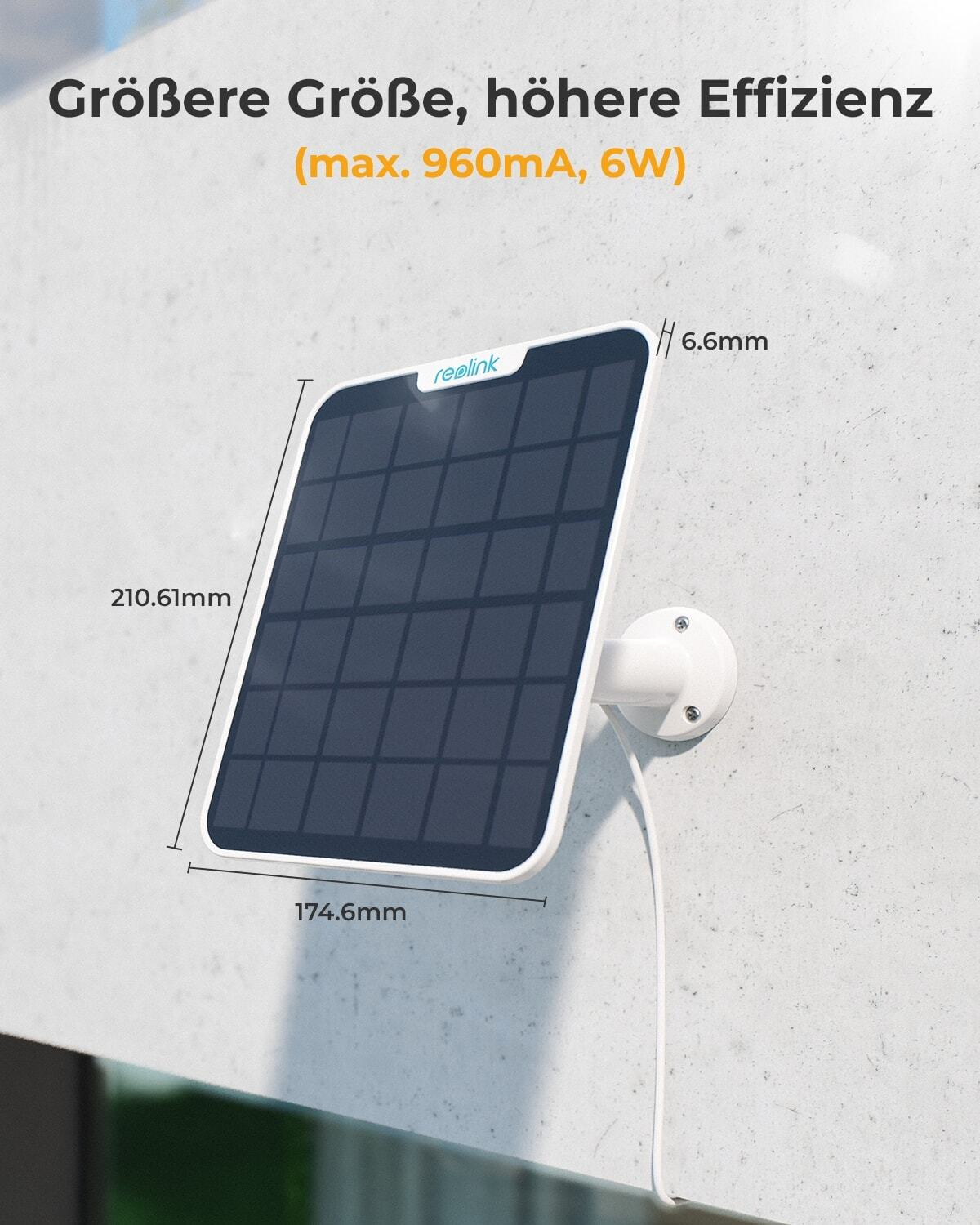 (6W), Weiß Solarpanel2 REOLINK Überwachungskamera