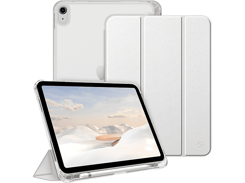 FINTIE Hülle Tablethülle Bookcover für Kunstleder, Apple Silber PC