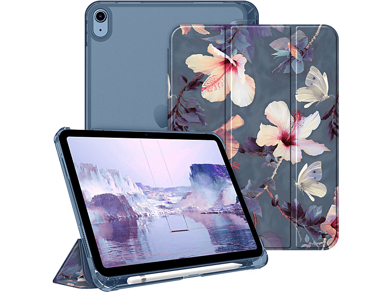 FINTIE Hülle Tablethülle Bookcover für Apple Kunstleder, PC, Hibiskus