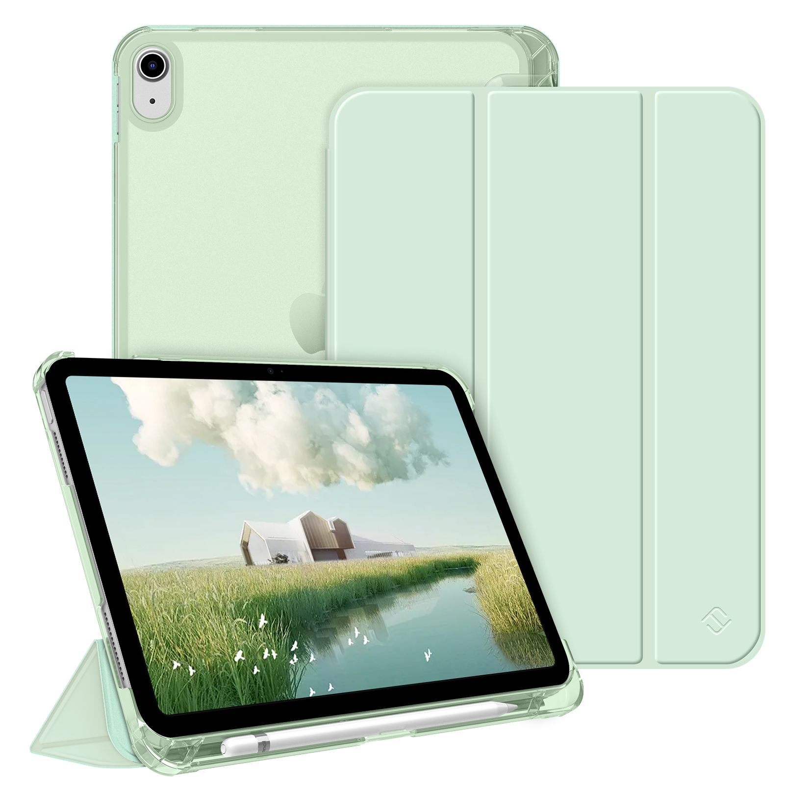 Grün Kunstleder, FINTIE PC, Hülle Tablethülle Bookcover Apple für