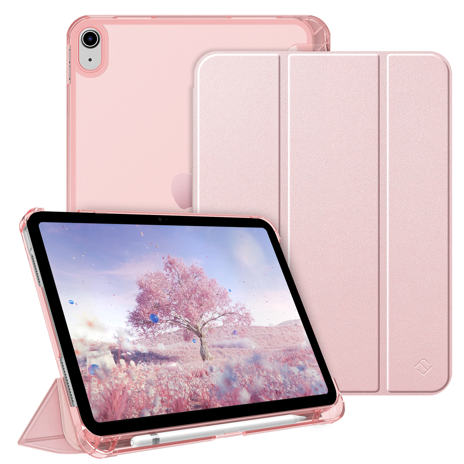 Tablethülle PC, Bookcover FINTIE Roségold Hülle Kunstleder, Apple für