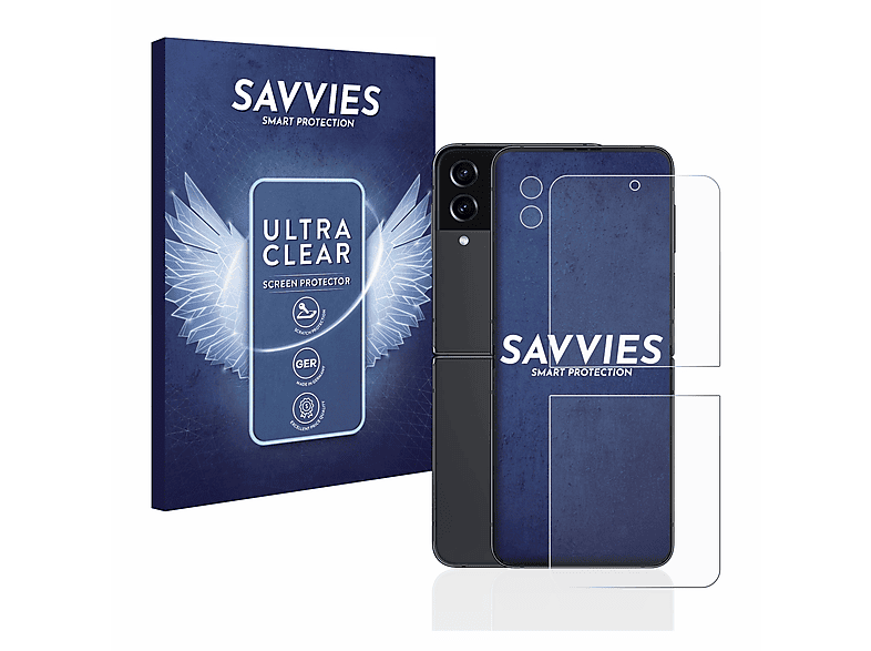SAVVIES 18x klare Schutzfolie(für Samsung Galaxy Z Flip 4)