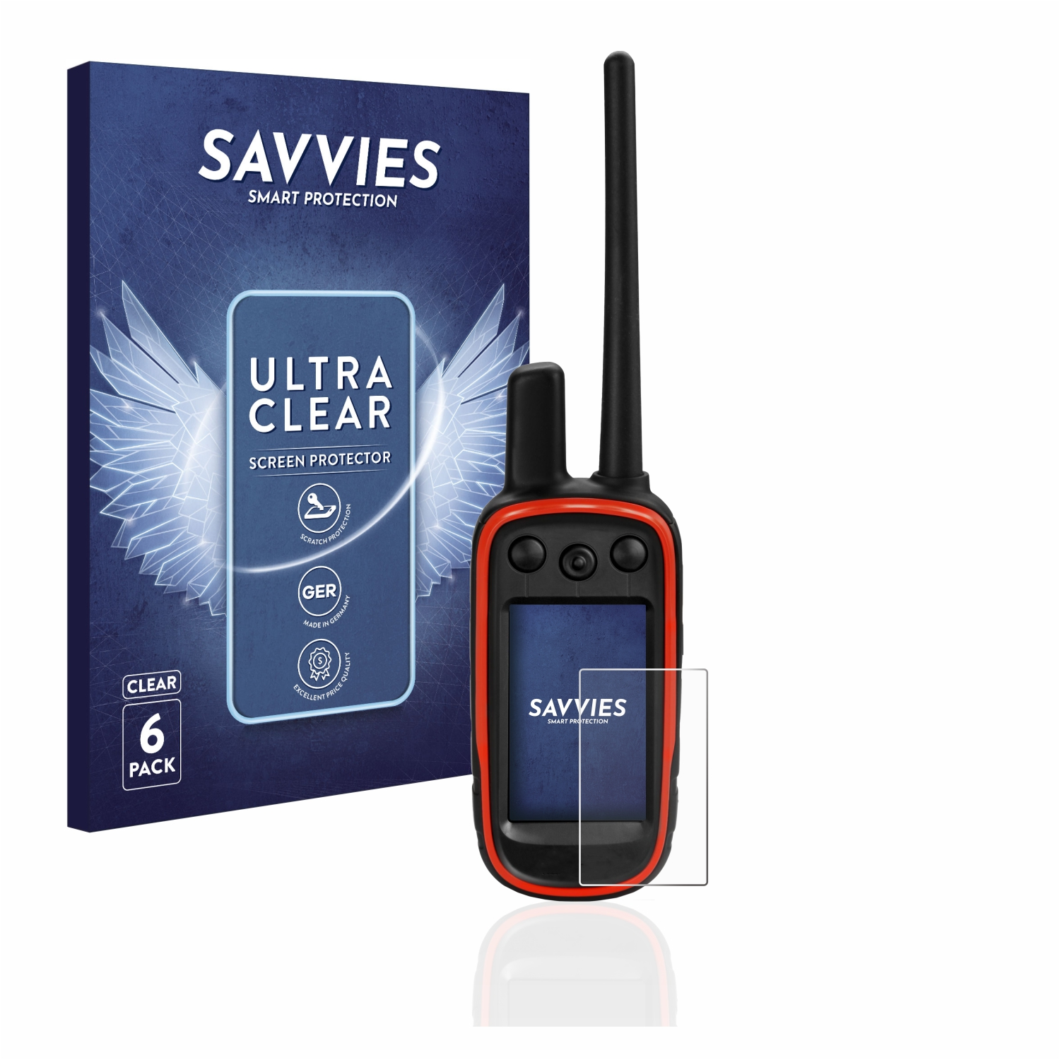 klare SAVVIES Schutzfolie(für Garmin Alpha 6x 100)