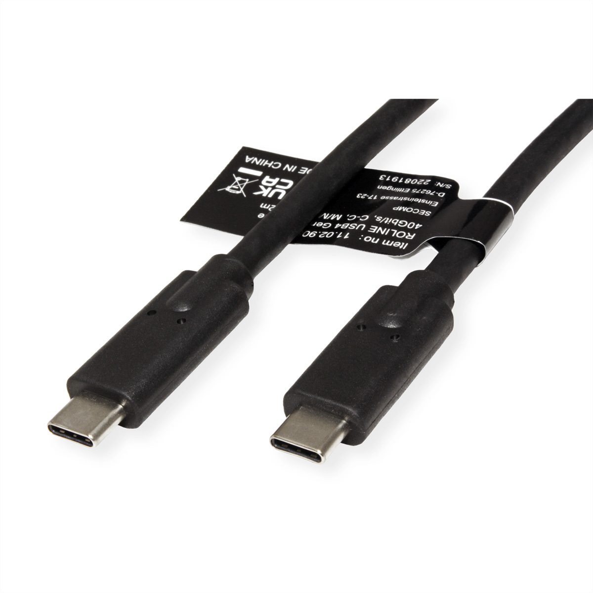 USB4 Kabel, ST/ST Kabel ROLINE USB4 Gen3x2 C–C,