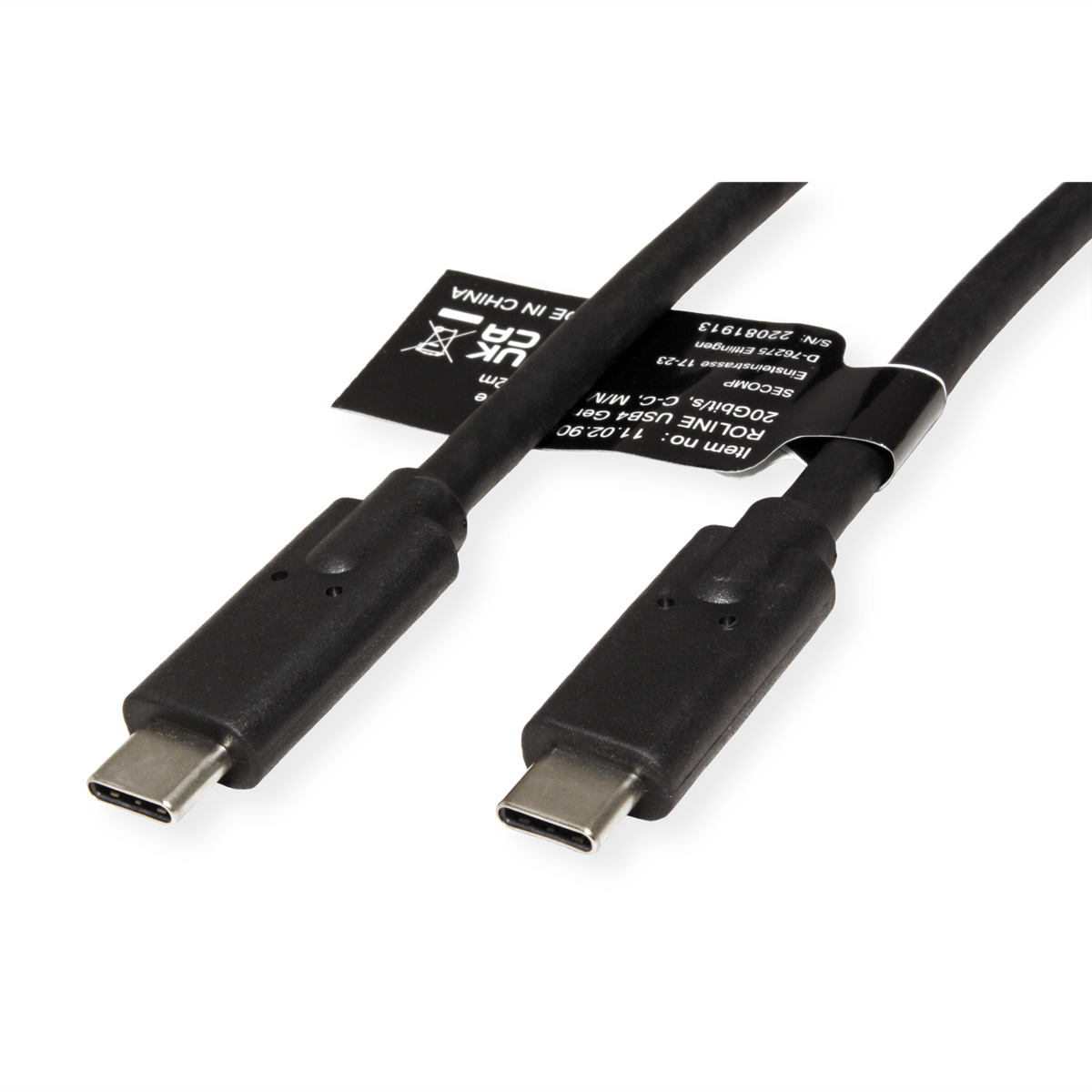 Cavo Di Ricarica USB 2.0 Tipo A - Micro B Maschio-Maschio - Roline - Lunghezza Standard, Colore Nero
