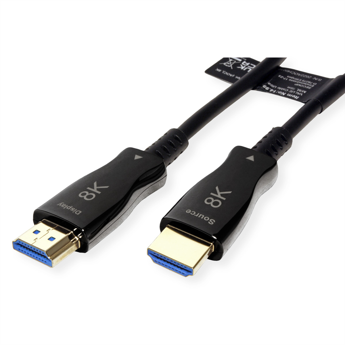 Optisches Aktiv Kabel Ultra Ultra HD Ethernet Kabel mit HDMI 8K VALUE HDMI