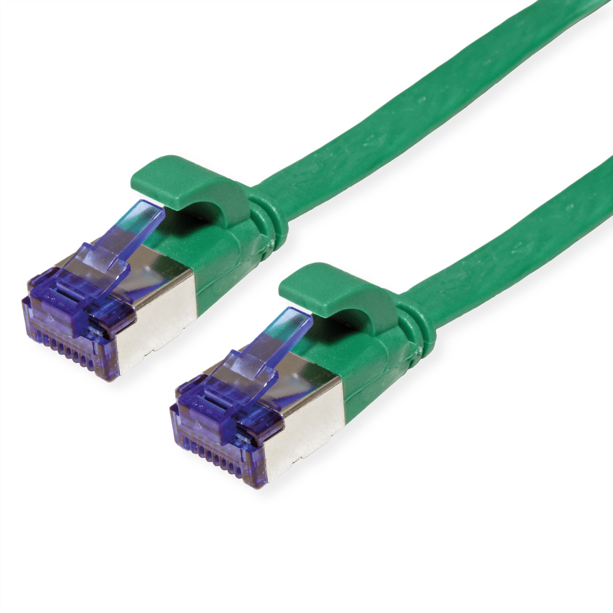 Grüne Ethernet-Kabel mit Steckern.