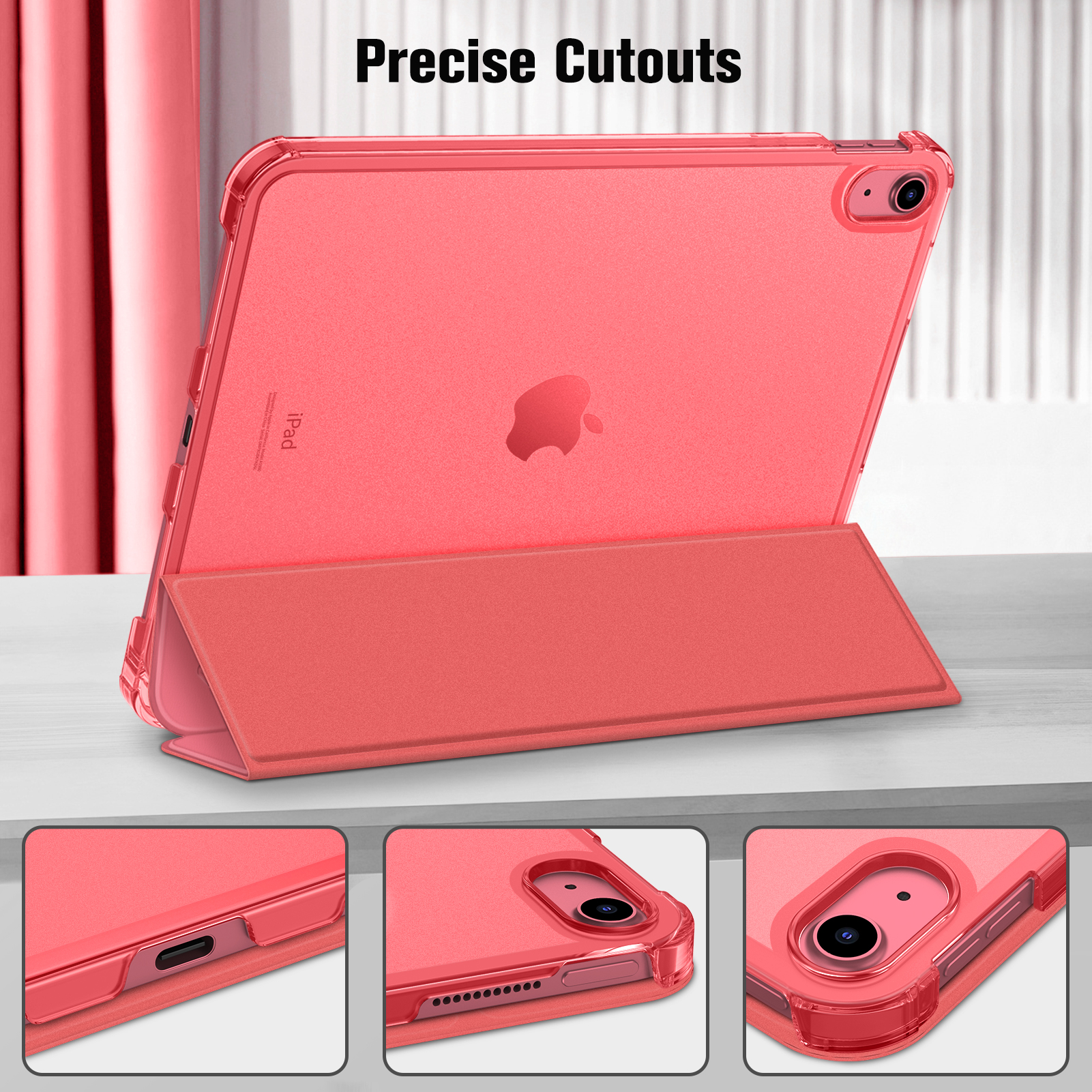 FINTIE Hülle Tablethülle Bookcover für Apple PC, Wassermelonenrot Kunstleder