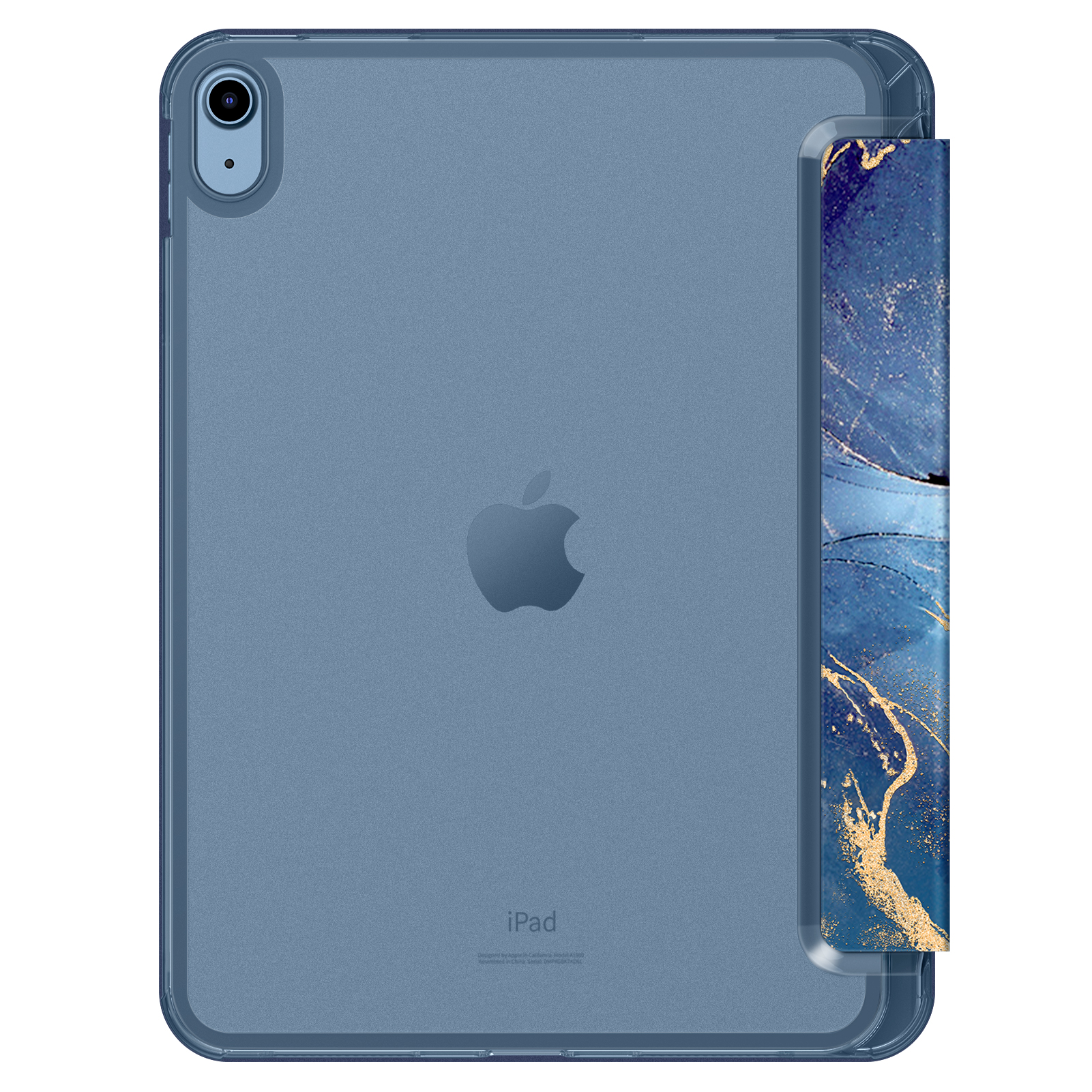 FINTIE Hülle Tablethülle Bookcover Apple für Marmor Blau Kunstleder, PC