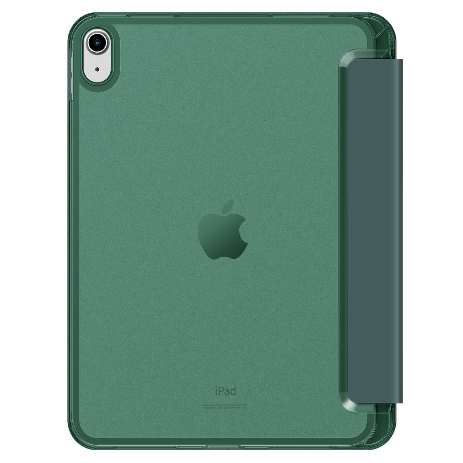 Grünes iPad in einer Hülle mit angebrachtem Cover.