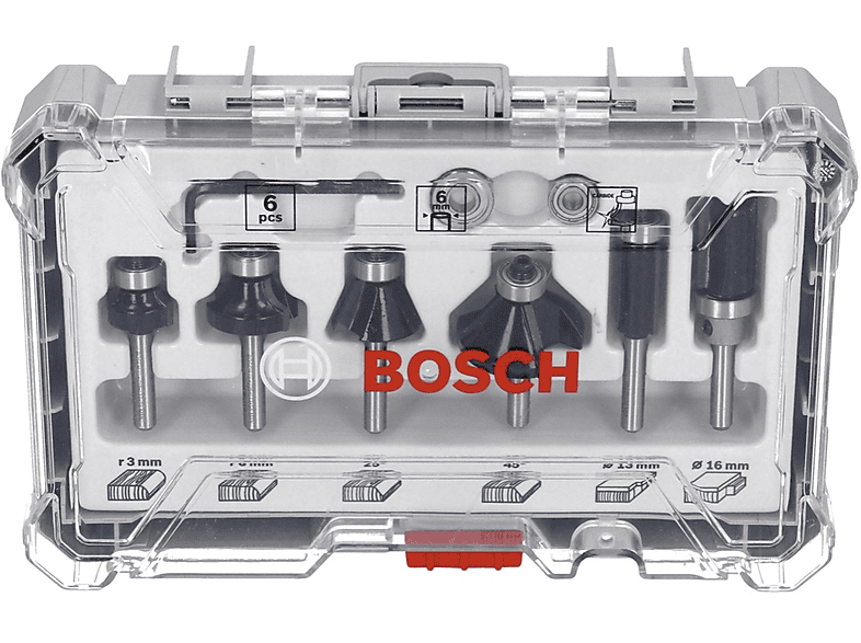 BOSCH PROFESSIONAL Bosch Rand- und Blua Set, Nutfräser