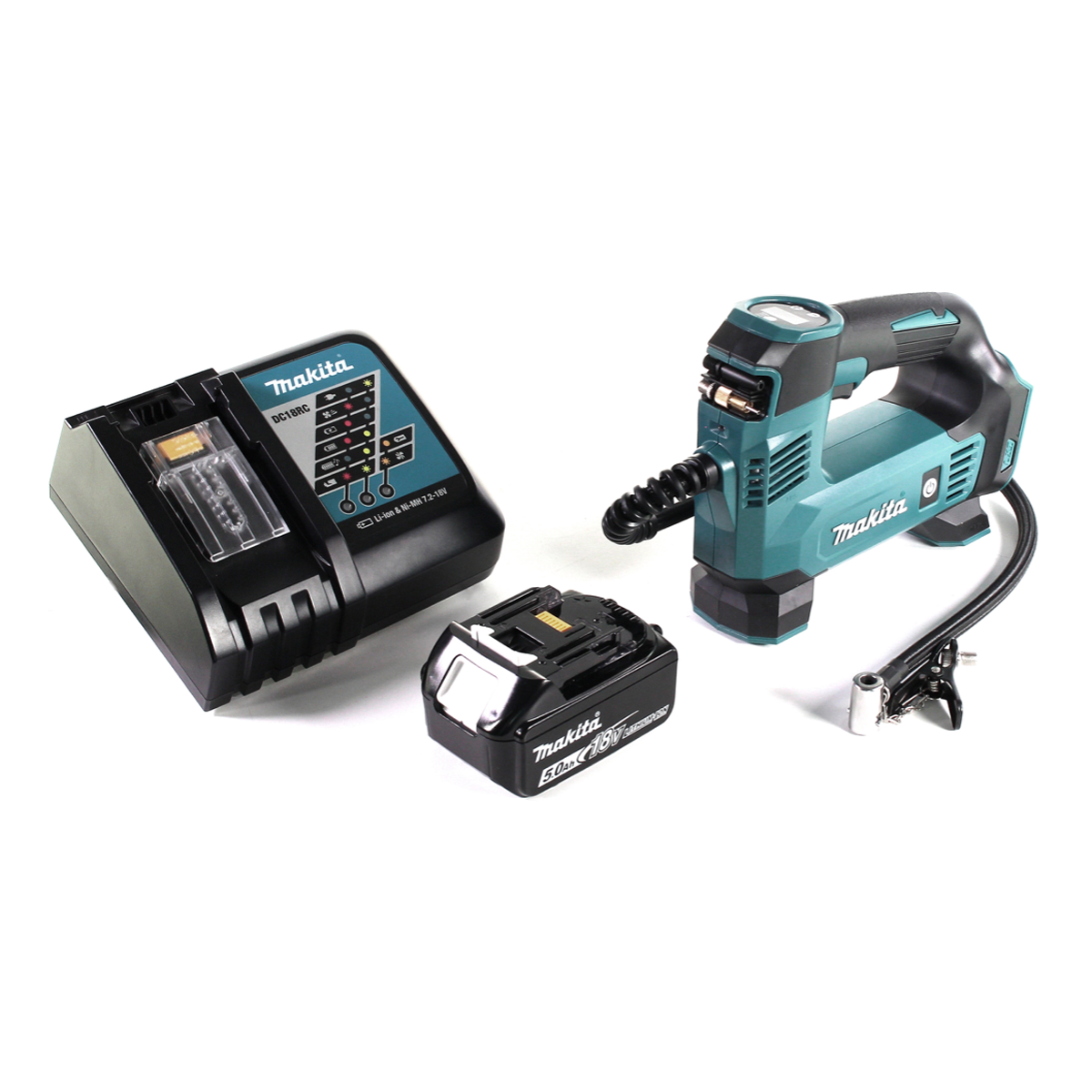 MAKITA DMP180RT1  Akku-Kompressor COMPT, Silber ‎Blau