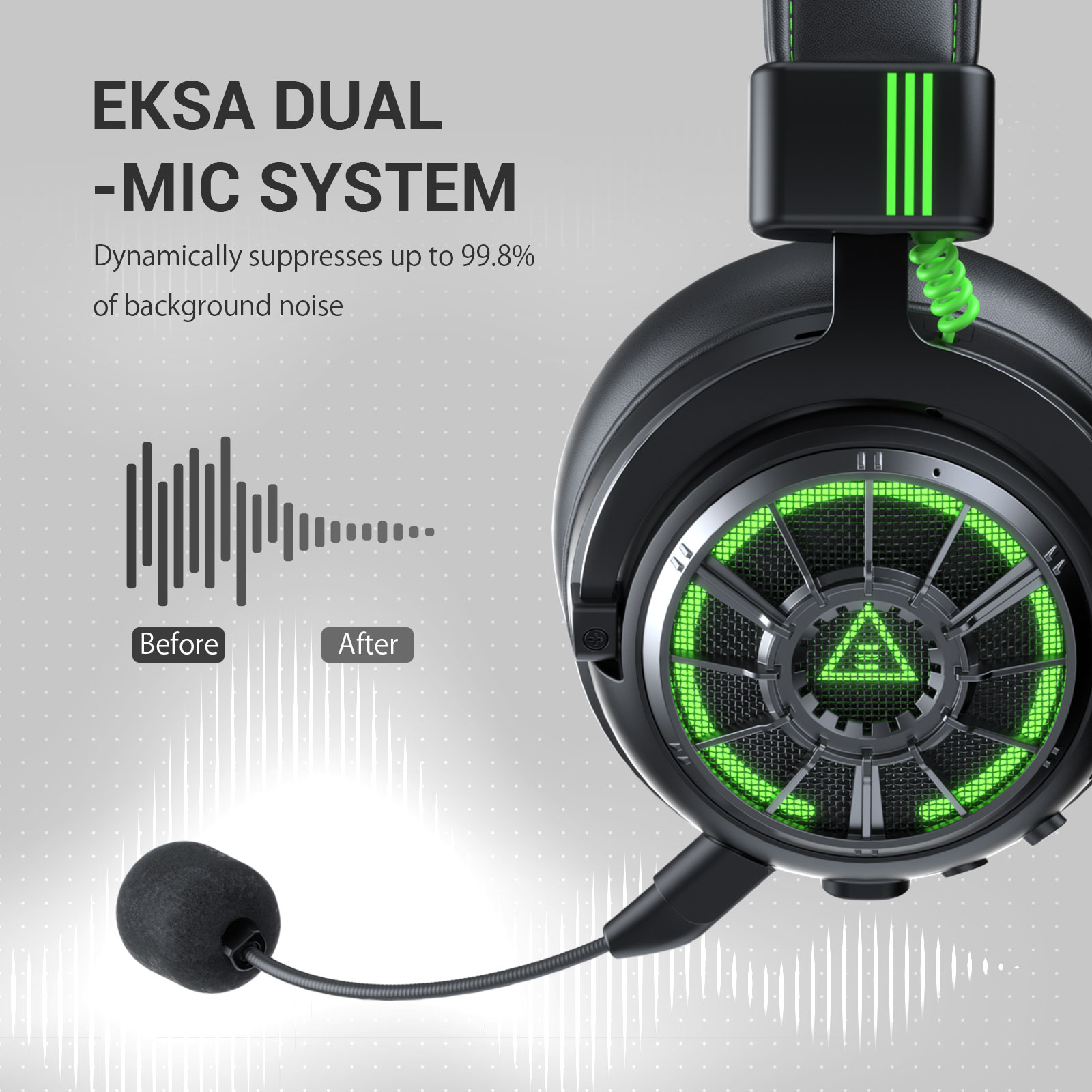 Headset StarEngine, Over-ear Black 7.1 Gaming EKSA-TRADE