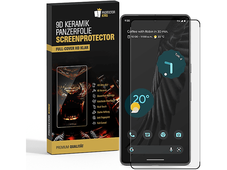 HD KERAMIK KLAR Displayschutzfolie(für Pixel 6 Panzerfolie Google PROTECTORKING Pro) 6x