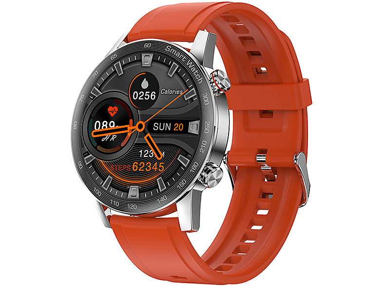 BRIGHTAKE SMART Uhren Smartwatch Silikon, Rot