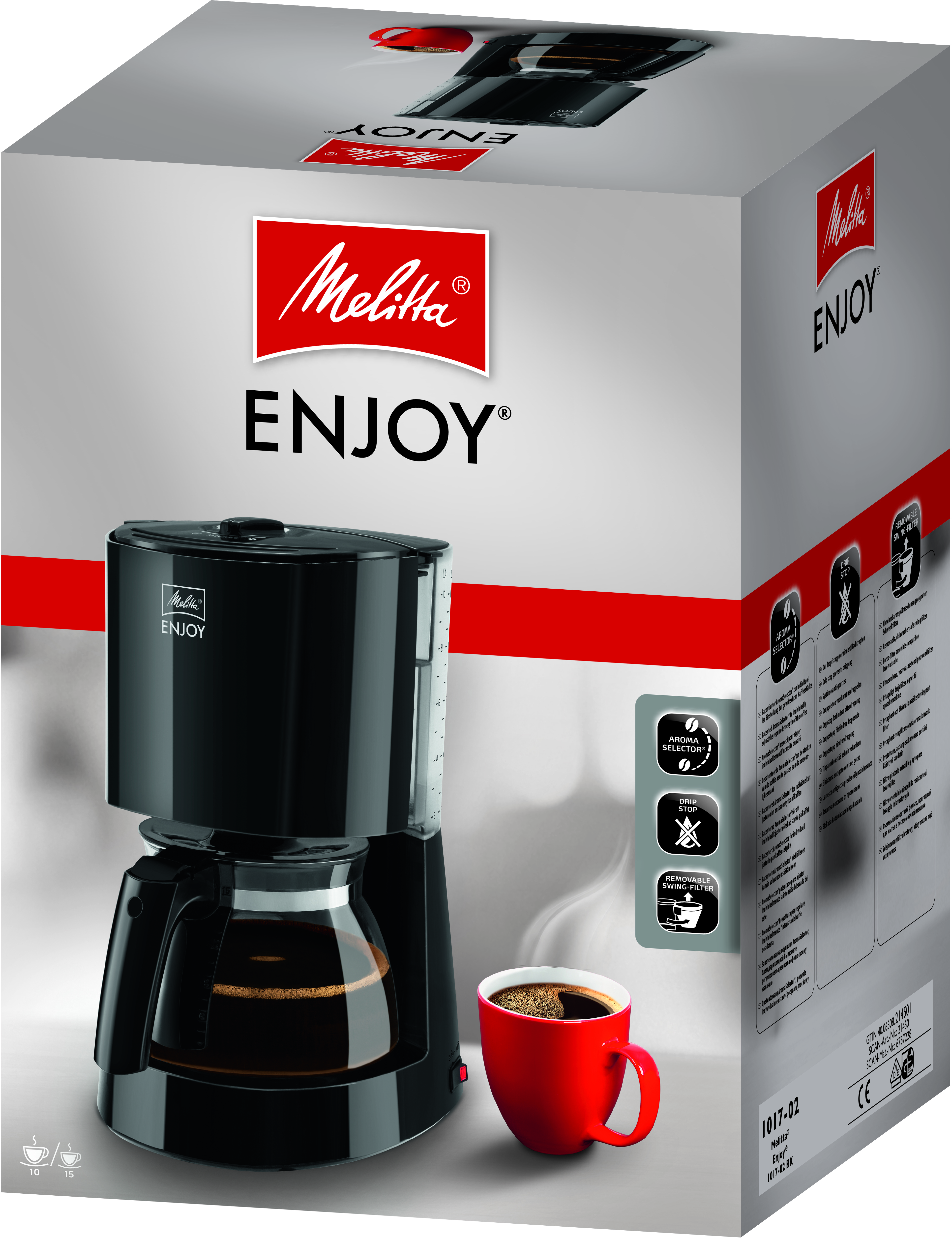 MELITTA 1017-02 Filterkaffeemaschine Basis Enjoy Schwarz
