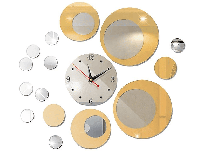 DEDOM Wanduhr Holzwände,Metallwände Wanduhr,für Uhr Wanduhr Acrylspiegel Dekorative DIY