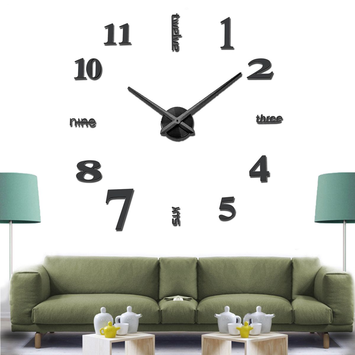 Wohnzimmer DIY-Wanduhr, Acryl-Wanduhr, 100 cm-120 Wanduhr, für cm, Zuhause Wanduhr DEDOM