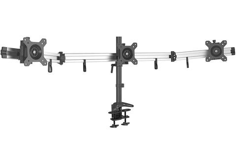 HFTEK (MP230C-L) 3-fach Monitor Halterung, Schwarz, Aluminium