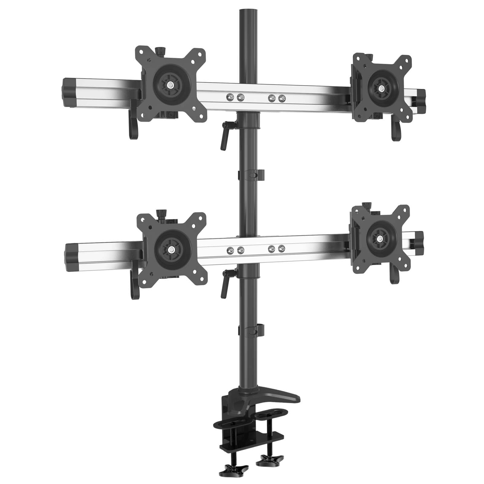 Halterung, Schwarz, 4-fach Monitor Aluminium HFTEK (MP240C-L)