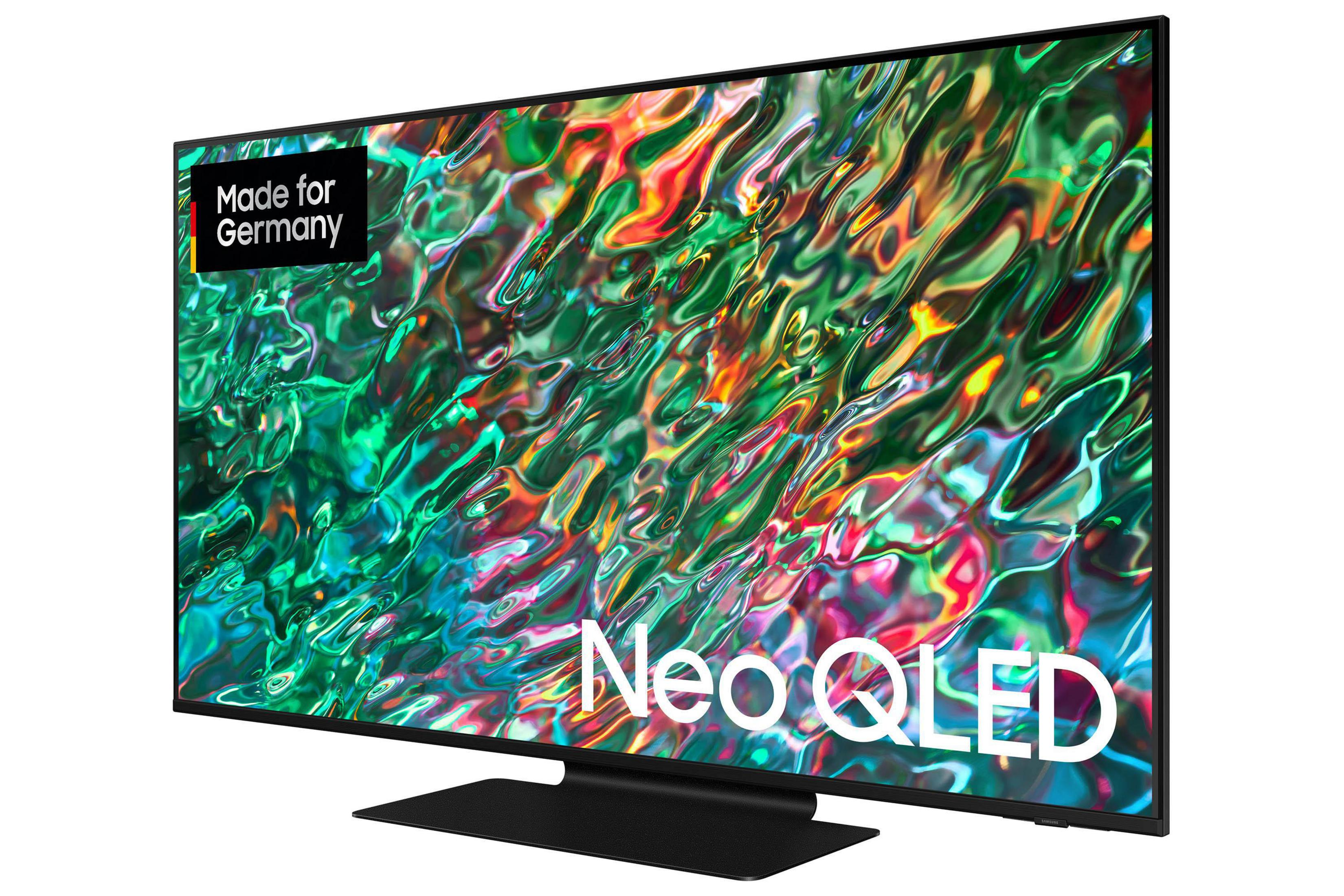 Moderner Fernseher mit Neo QLED und dem Text 'Made for Germany'.