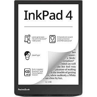 Libros - POCKETBOOK PocketBook InkPad 4 Silver / Lector de libros electrónicos 7.8" 32GB, 7,8 ", 32 GB, 1.404 x 1.872 píxeles, Plata
