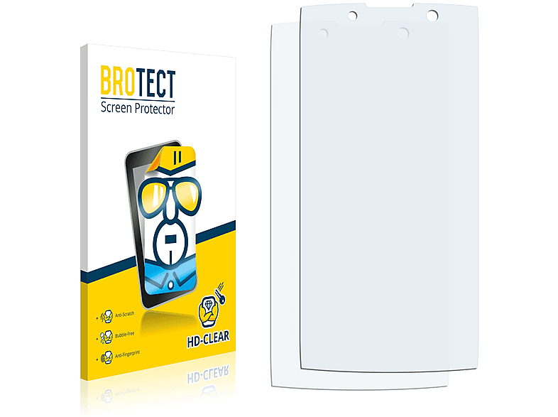 2) Flash klare BROTECT Touch One Alcatel 2x Schutzfolie(für