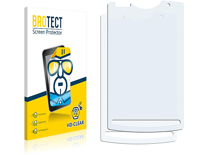 BROTECT 2x klare Sony Schutzfolie(für Mini X10 Xperia Pro) Ericsson