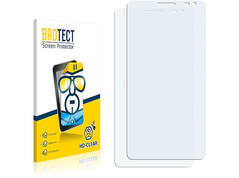 BROTECT 2x klare Schutzfolie(für Huawei Ascend D2)