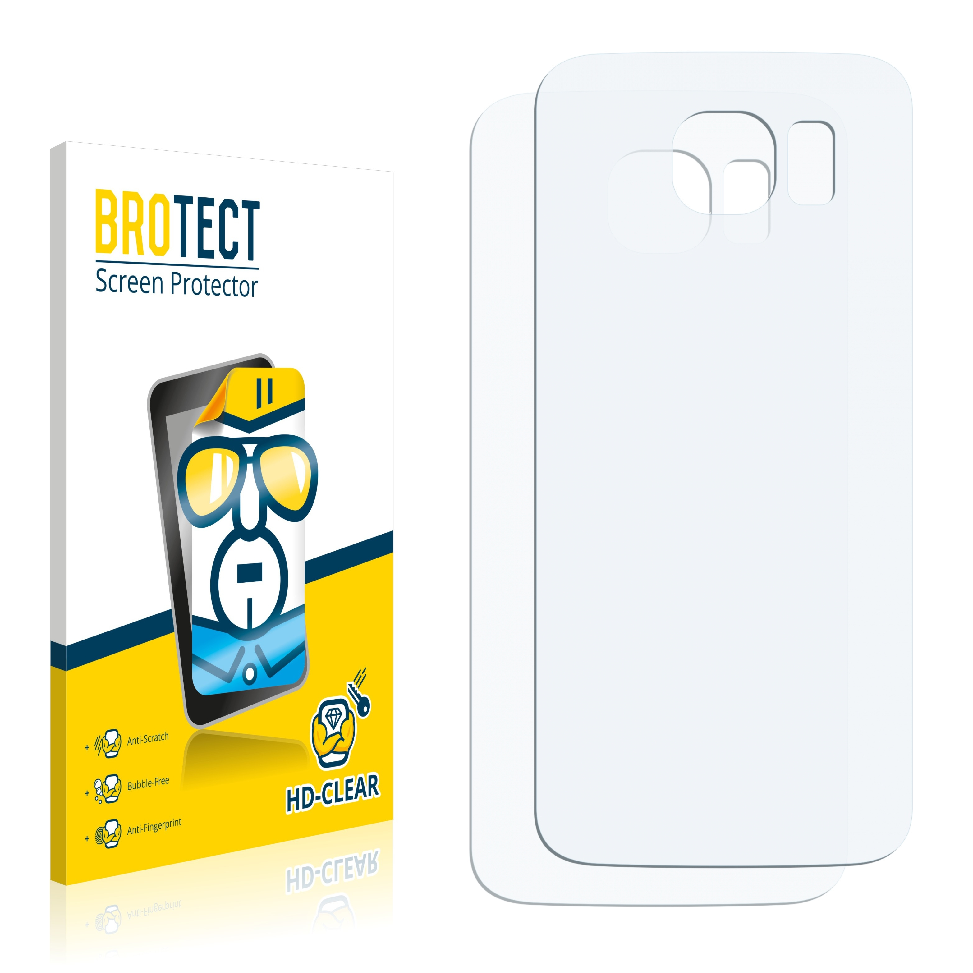 BROTECT klare Schutzfolie(für Galaxy Samsung 2x S6)