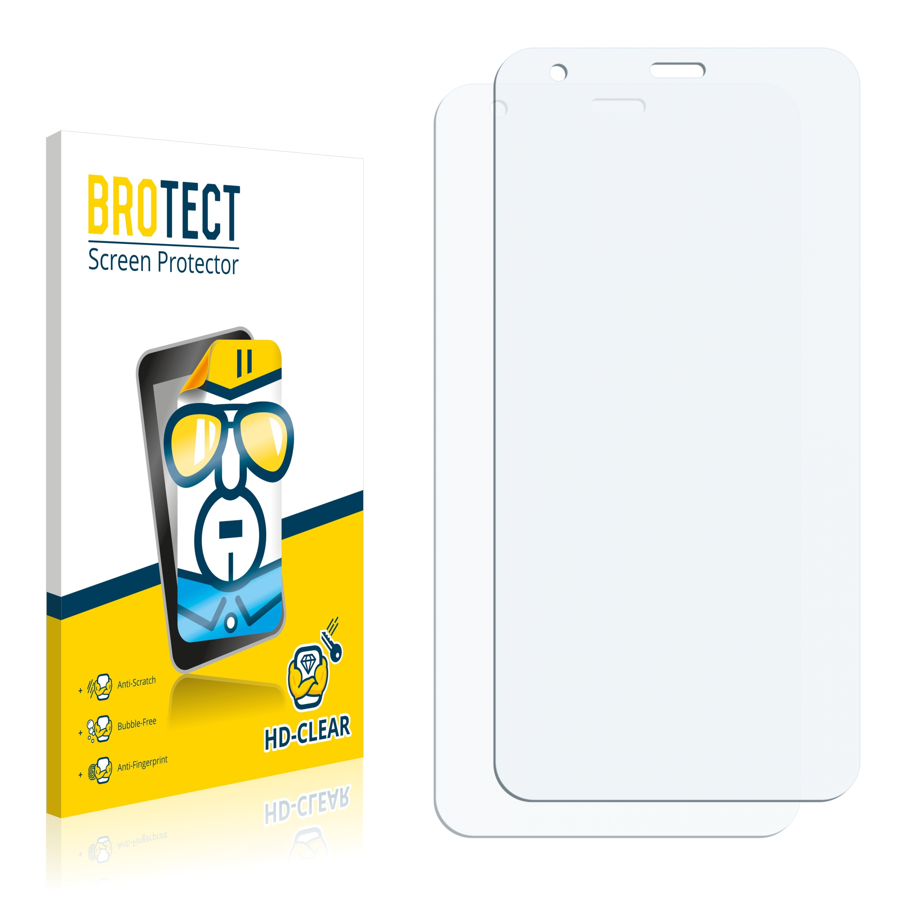 PhonePad klare S520) 2x Mediacom Schutzfolie(für Duo BROTECT