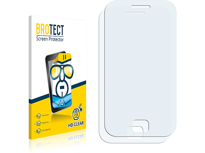 BROTECT 2x klare Schutzfolie(für Samsung Galaxy Ace Duos S6802)