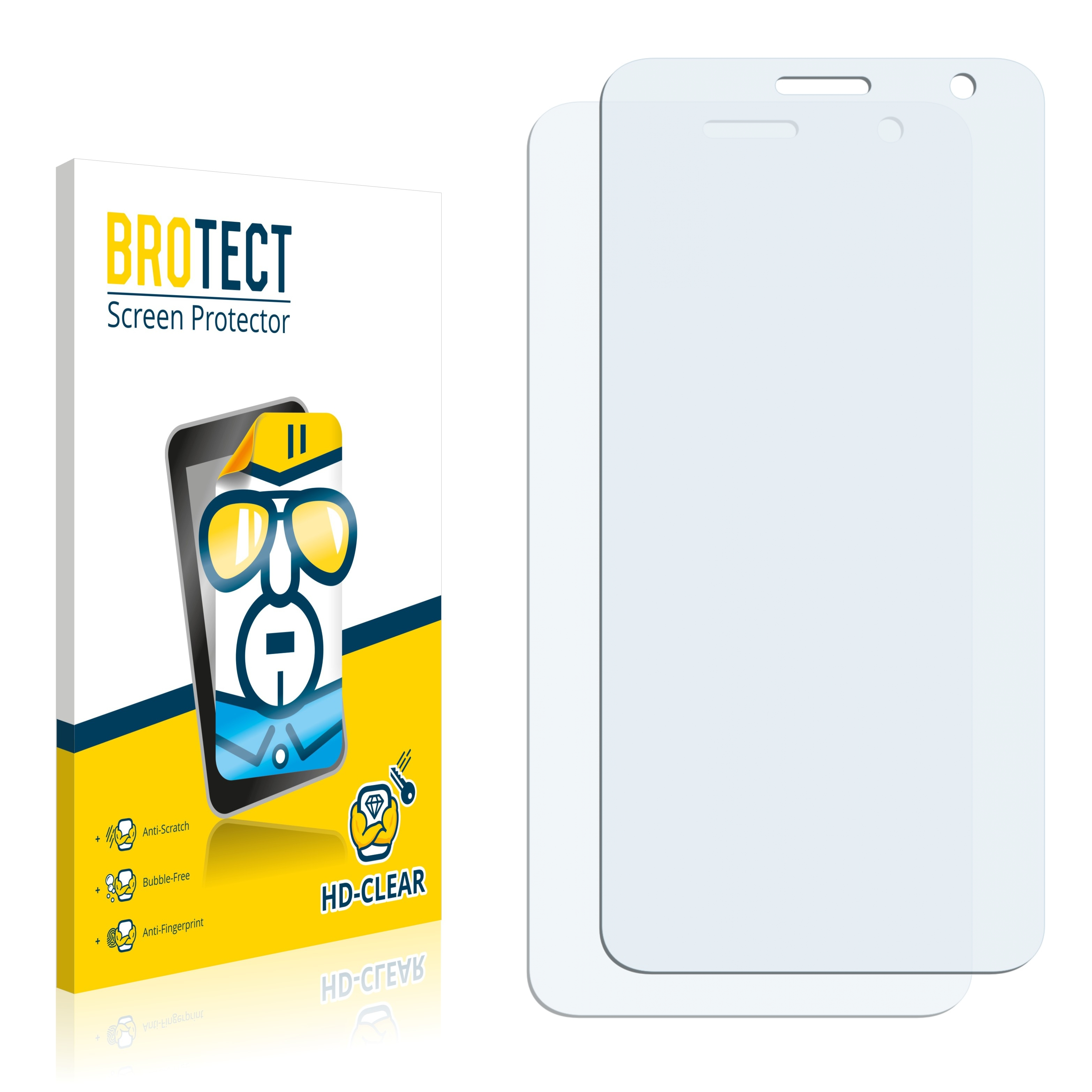 OT-6012W) One BROTECT Alcatel klare 2x Schutzfolie(für Touch