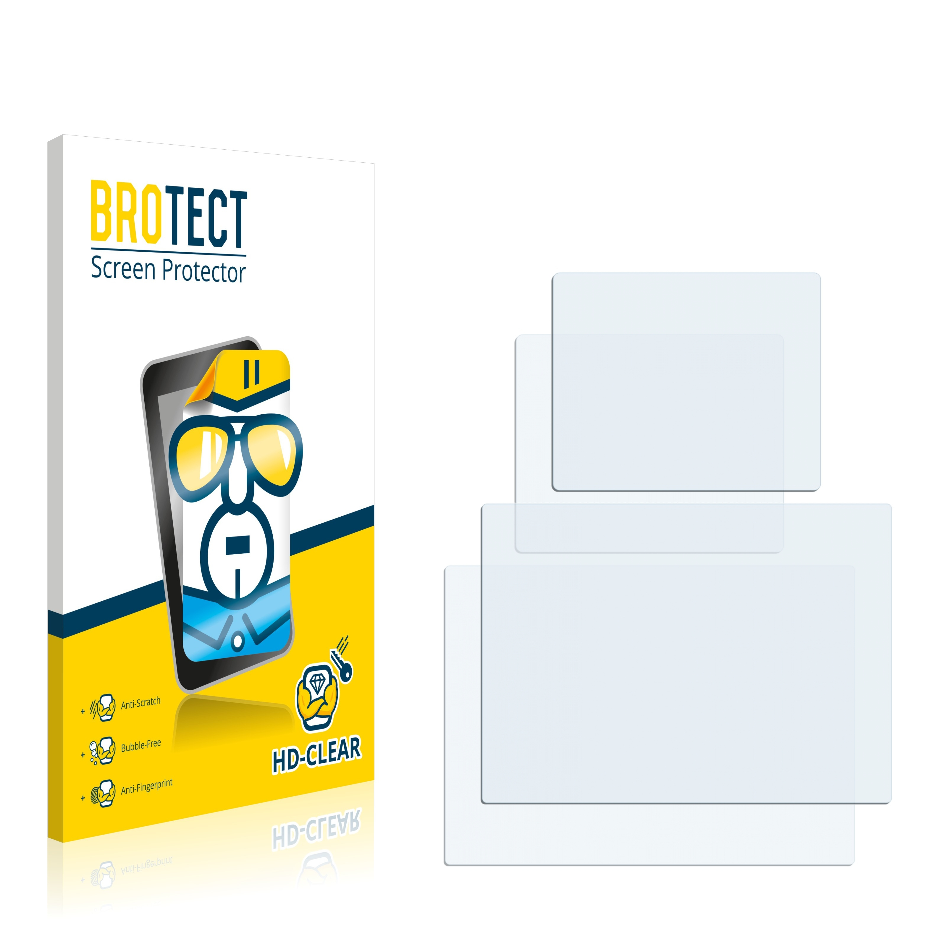 BROTECT 2x klare Schutzfolie(für easypix W1400 (Display+Rückseite)) Aquapix Active