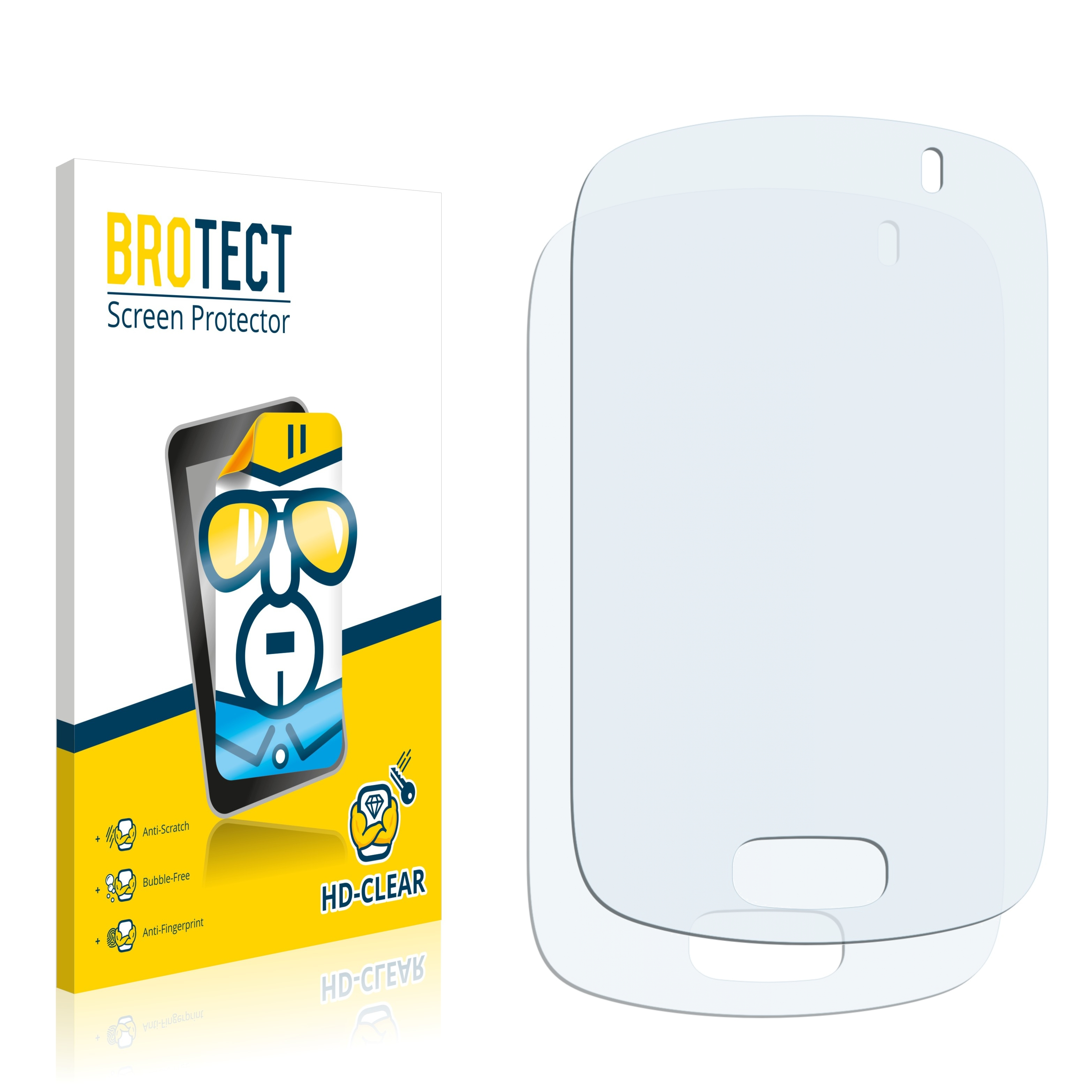 Samsung GT-S6010) 2x klare Schutzfolie(für BROTECT
