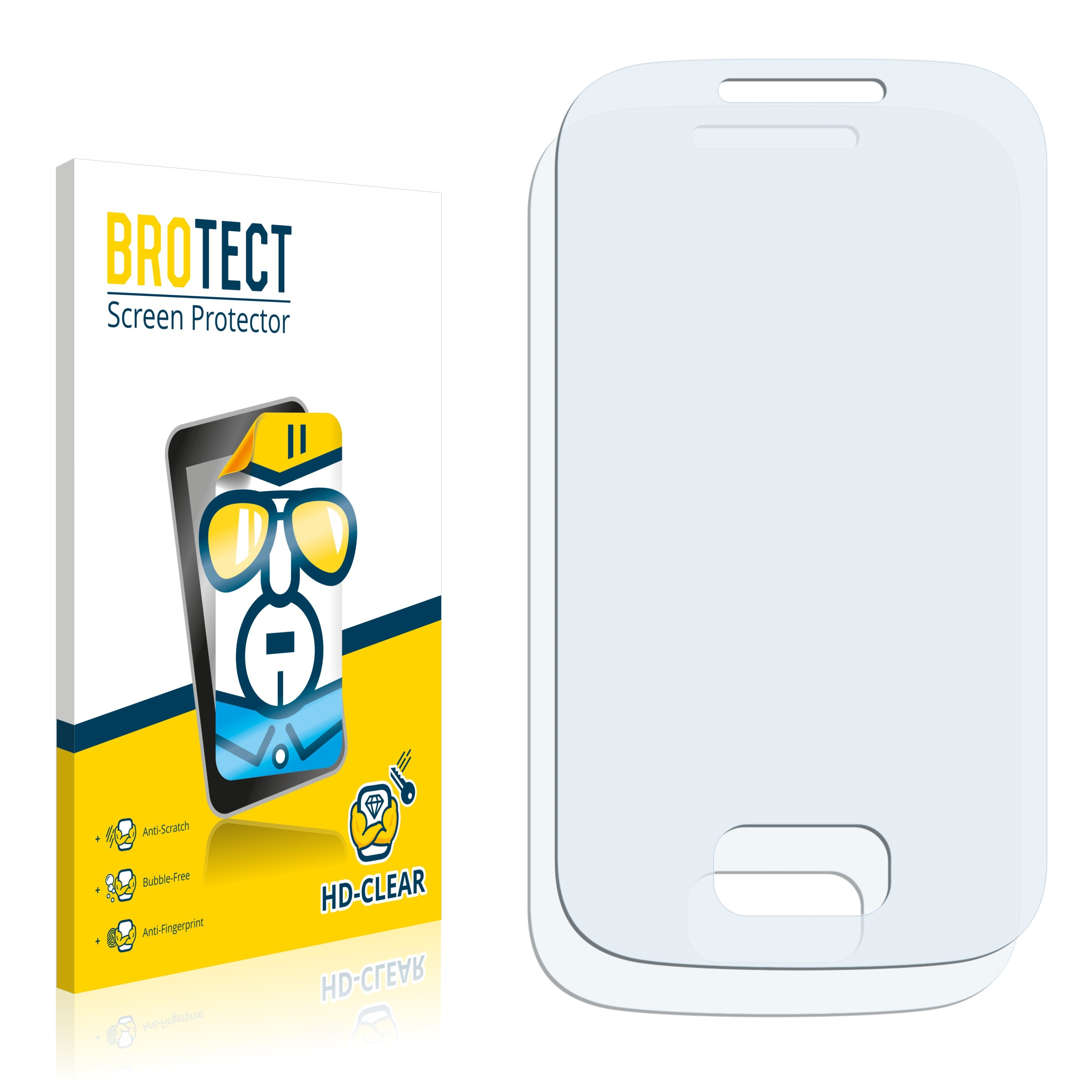 BROTECT 2x klare GT-S5302) Schutzfolie(für Samsung