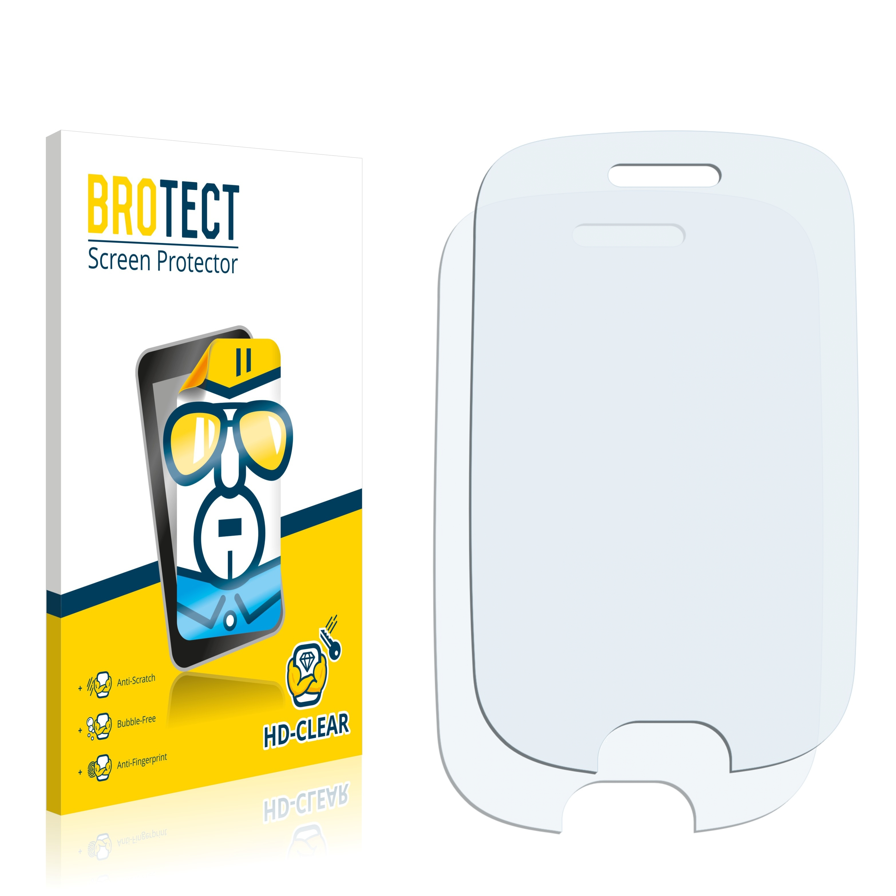 BROTECT 2x klare OT-602D) Schutzfolie(für Touch Alcatel One