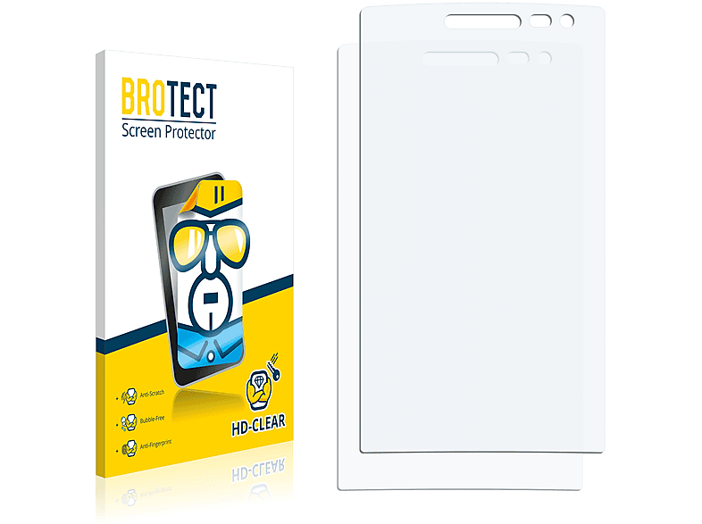 BROTECT 2x Smart Schutzfolie(für LG F480) klare Wine