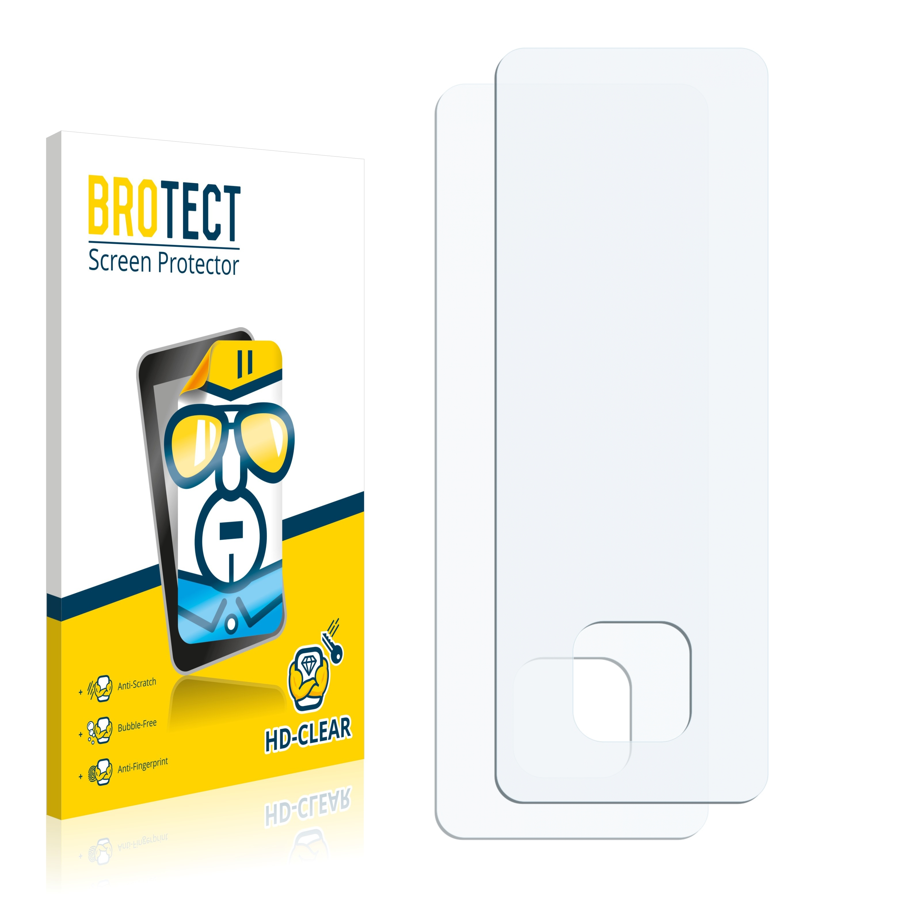 klare BROTECT Transcend MP350) 2x Schutzfolie(für