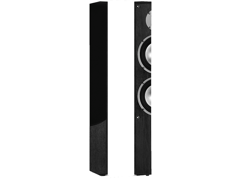 MOHR SL10, 1 Paar, schwarz HiFi Stereo Standautsprecher passiver 2-Wege HiFi Standlautsprecher, Bass-Reflex, schwarz