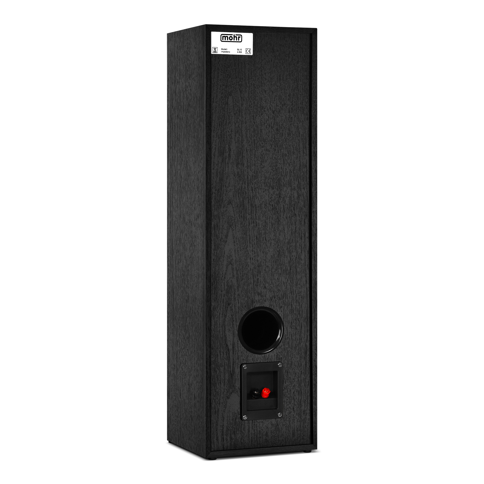 MOHR SL10, 1 2-Wege Paar, HiFi schwarz schwarz Standautsprecher Stereo HiFi passiver Bass-Reflex, Standlautsprecher
