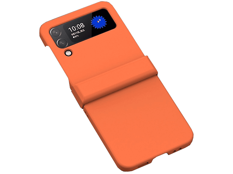 Orange WIGENTO Cover, Galaxy Silikon Samsung, Klappbarer Flip Z Schutz, Flip4,