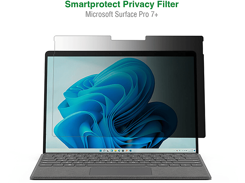 Filter Smartprotect 7+) Displayschutzfolie(für Privacy Surface 4SMARTS Microsoft Pro