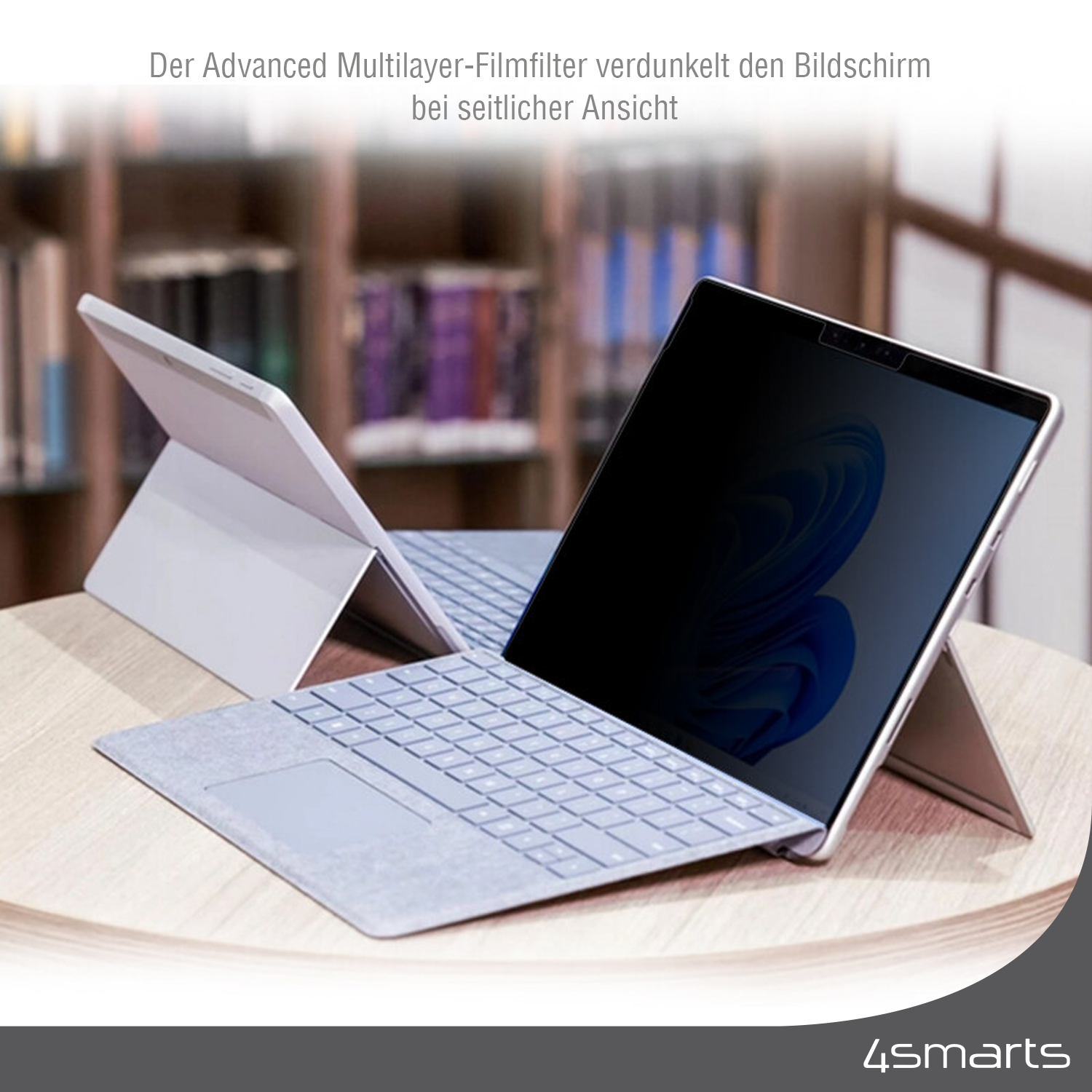 Displayschutzfolie(für Zoll) Privacy 4SMARTS Filter 15 Laptop 5 Surface Smartprotect Microsoft