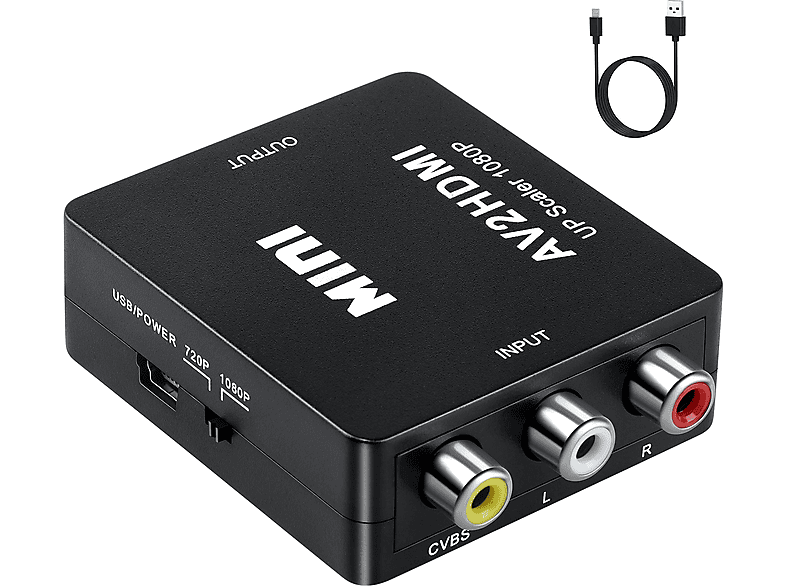Aweskmod Adaptador HDMI, Euroconector A HDMI, RCA A HDMI, VHS A Digital con  HDMI e Cable