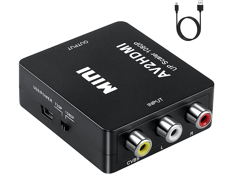 Conversor Adaptador SCART AV Video e Audio para HDMI 1080P