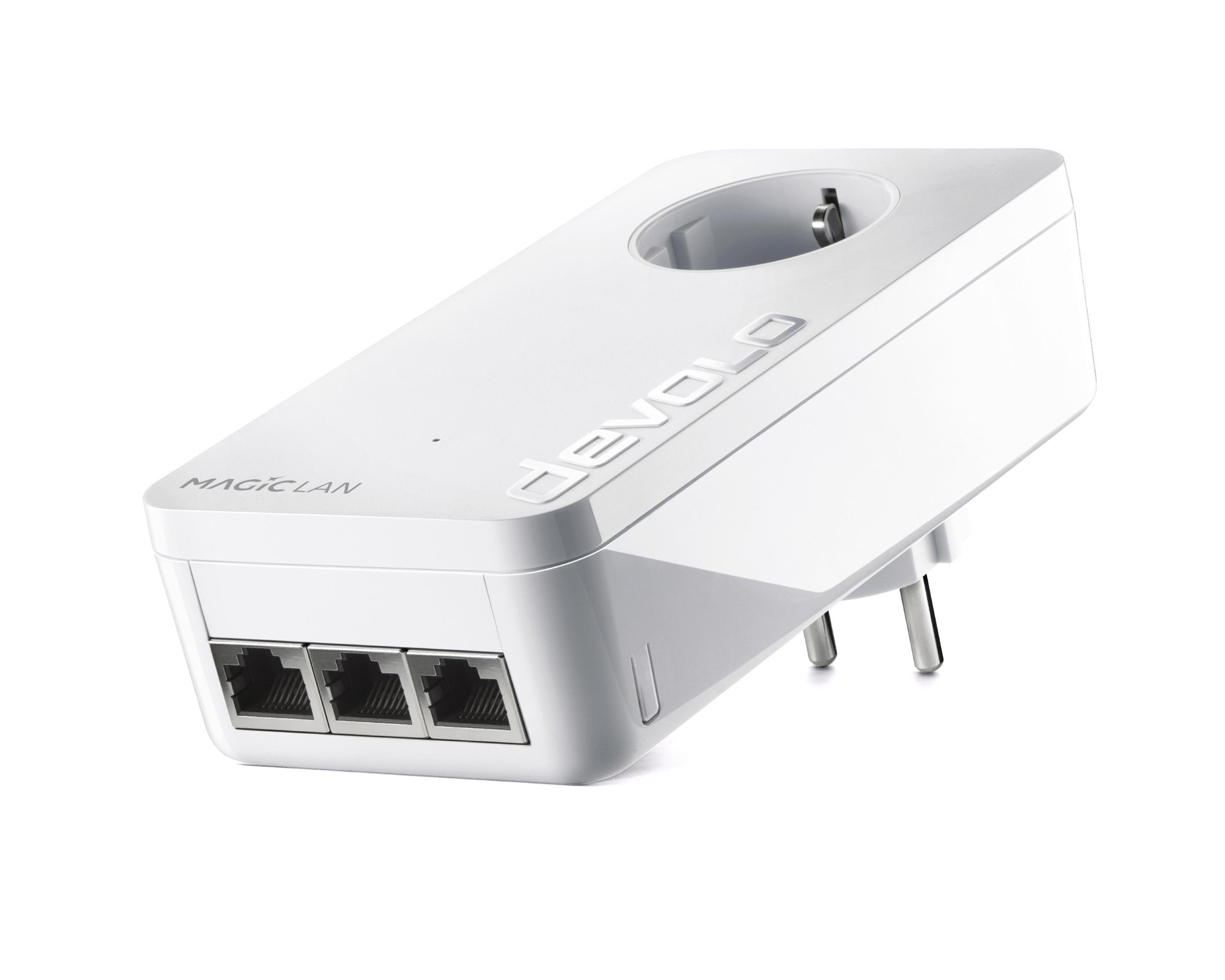 DEVOLO 8502 Mbit/s 2 2400 Powerline LAN Adapter MAGIC TRIPLE kabelgebunden